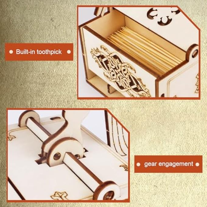 3D WOODEN PUZZLE, WOODEN TOOTHPICK WOODPECKER BIRD DESIGN FOR CHILD AND ADULT, EDUCATIONAL BRAIN TEASER PROJECT DIY MODEL BUILDING CRAFT SET, WOOD MECHANICAL TOY BIRTHDAY CHRISTMAS GIFT FOR AGE 14+ - Image 2